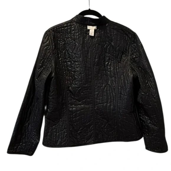 💖 Chico’s Reversible Quilted Jacket – Fuchsia & Black – Size 1 (M 8–10) - Picture 13 of 15